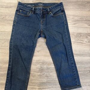 Taylor Women's Crop Jeans in Dark Blue Denim